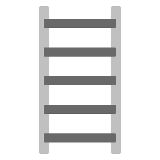 金属製の梯子 グレースケール