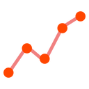 折れ線グラフ（オレンジ）