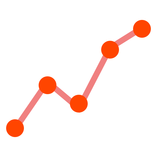 折れ線グラフ（オレンジ）