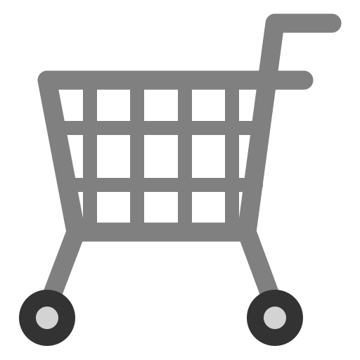 ショッピングカート（空） グレースケール