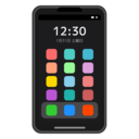 スマートフォン（ホーム画面・黒）