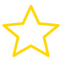 角丸の星（アウトライン）