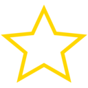 角がある星（アウトライン）