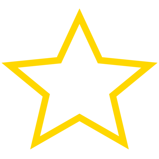 角がある星（アウトライン）