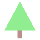 一本の木（三角）