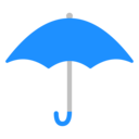 開いた傘（青）