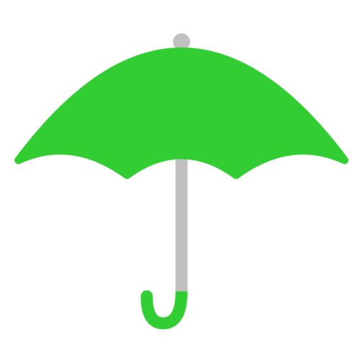 開いた傘（緑）