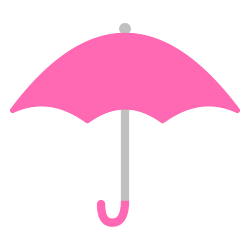 開いた傘（ピンク）