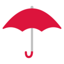 開いた傘（赤）