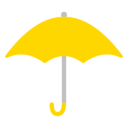 開いた傘（黄）